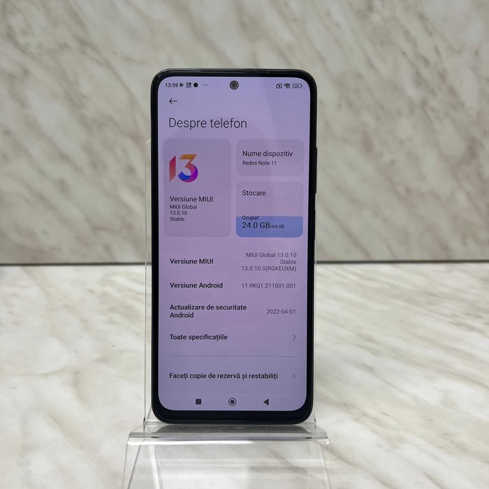 Telefon Xiaomi Redmi Note 11 Negru 64gb Negru Zeus Amanet 2696