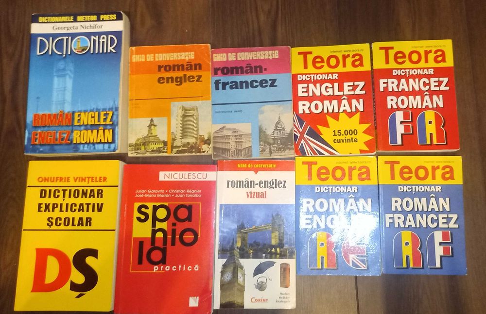Dicționare ( englez, francez, latin, spaniol, explicativ școlar)