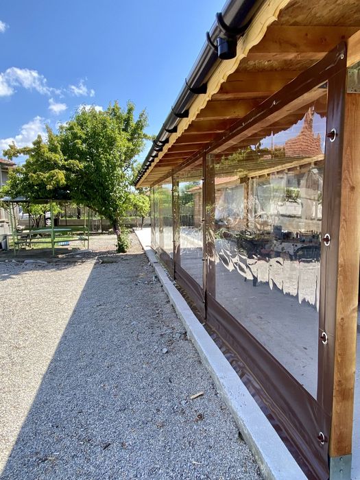 Ветроупорни завеси прозрачен винил кристал завес ПВЦ найлони барбекю