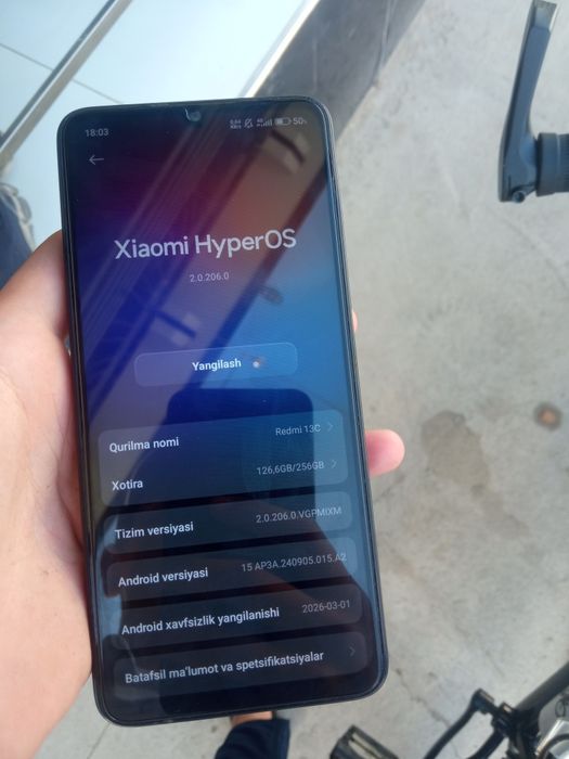 Redmi 13 C xotira 256/8