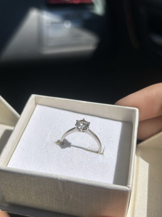 Inel aur alb 14K cu zirconiu – elegant, cadou ideal