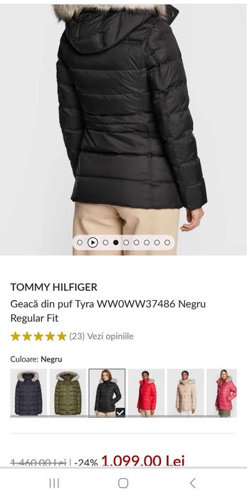 Geaca iarna tommy hilfinger