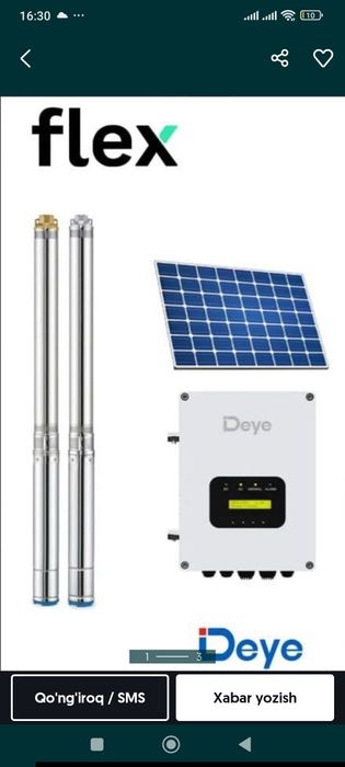 Deye suv nasoslari quyosh energiyasi orqali ishlaydi