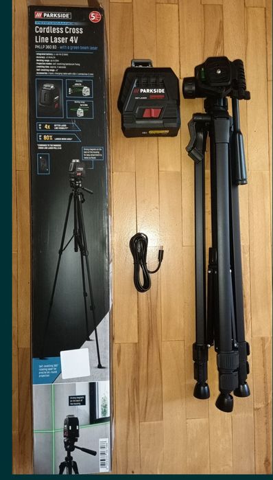 Parkside performance nivela laser verde 360° autocalibrare trepied