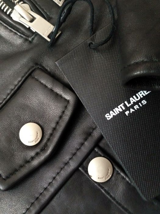 Кожаная куртка/косуха Yves Saint Laurent