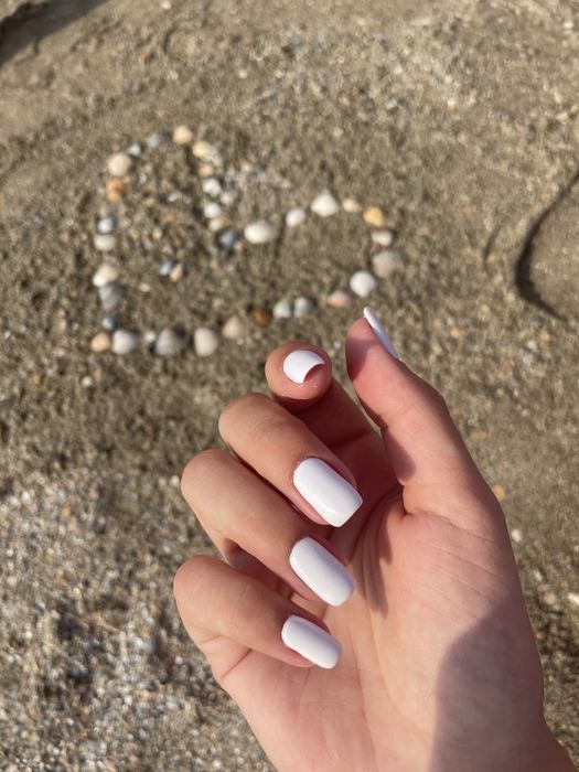 Unghii cu gel, oja semi, oja normala