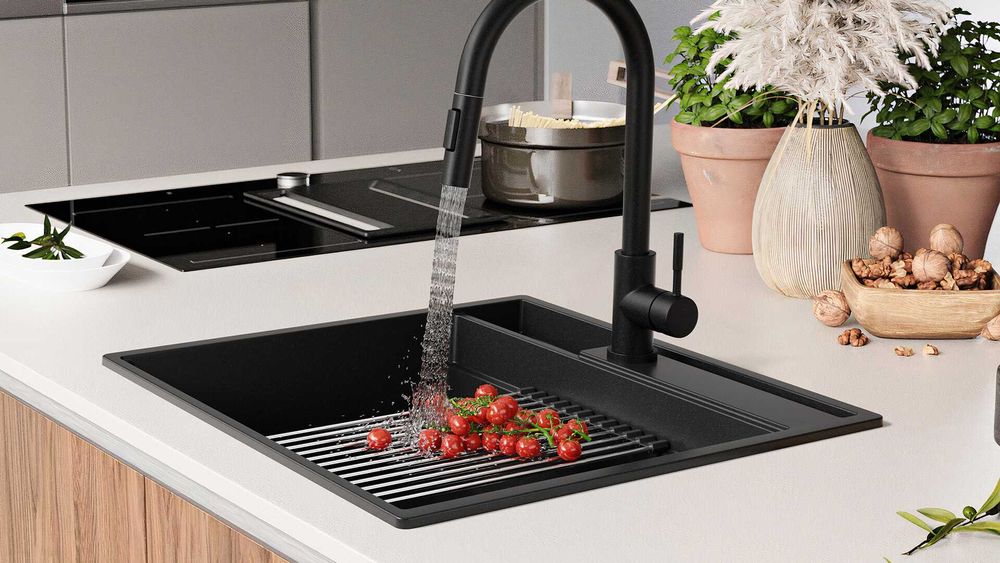 К-т Мивка+Смесител+Сифон Цветове Кухненска Мивка от гранит модел Осло