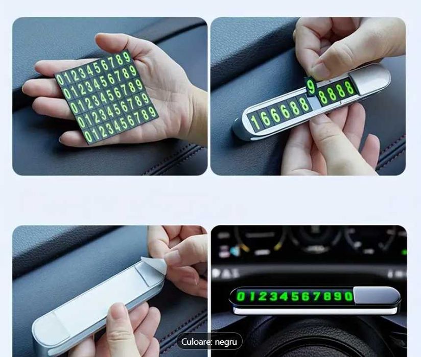 Placă Cu Număr De Telefon De Parcare Temporară Pentru Mașină
