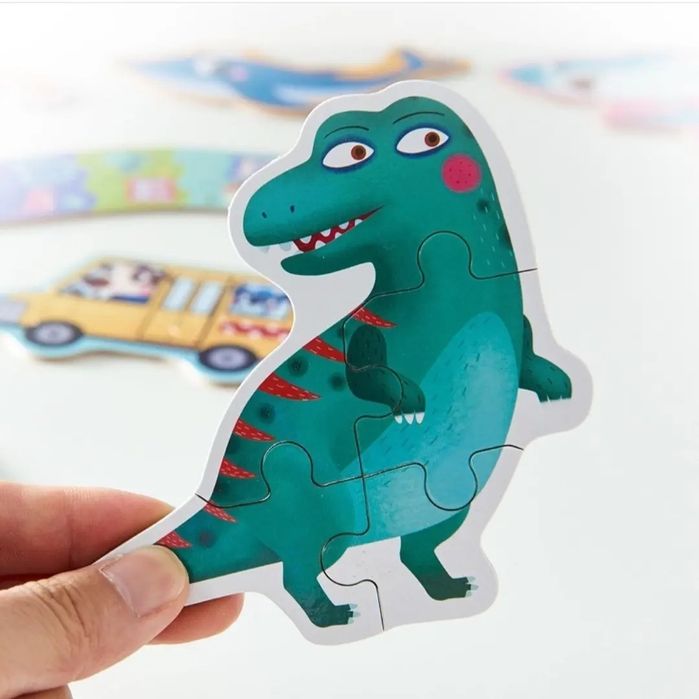 Пазлы в коробке из 2-10 деталей