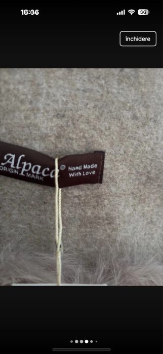 Palton alpaca cu blana naturala