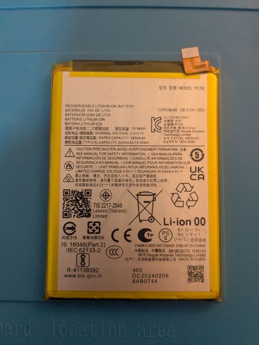 Kit Reparație Motorola Moto G54 5G – Display cu Ramă completă + Baterie PC50 (Noi)
