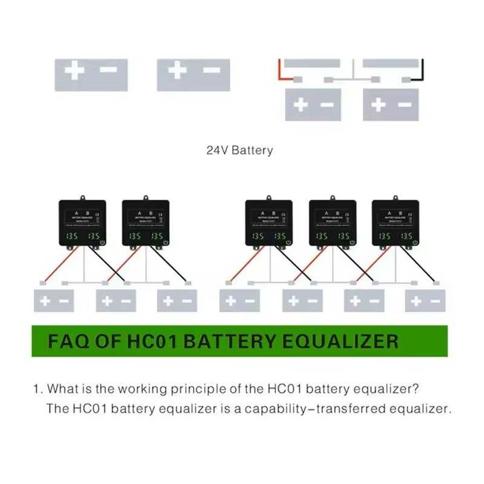 Egalizator Baterii 24V  HC01-SW cu Afisaj  si Comutator Tactil