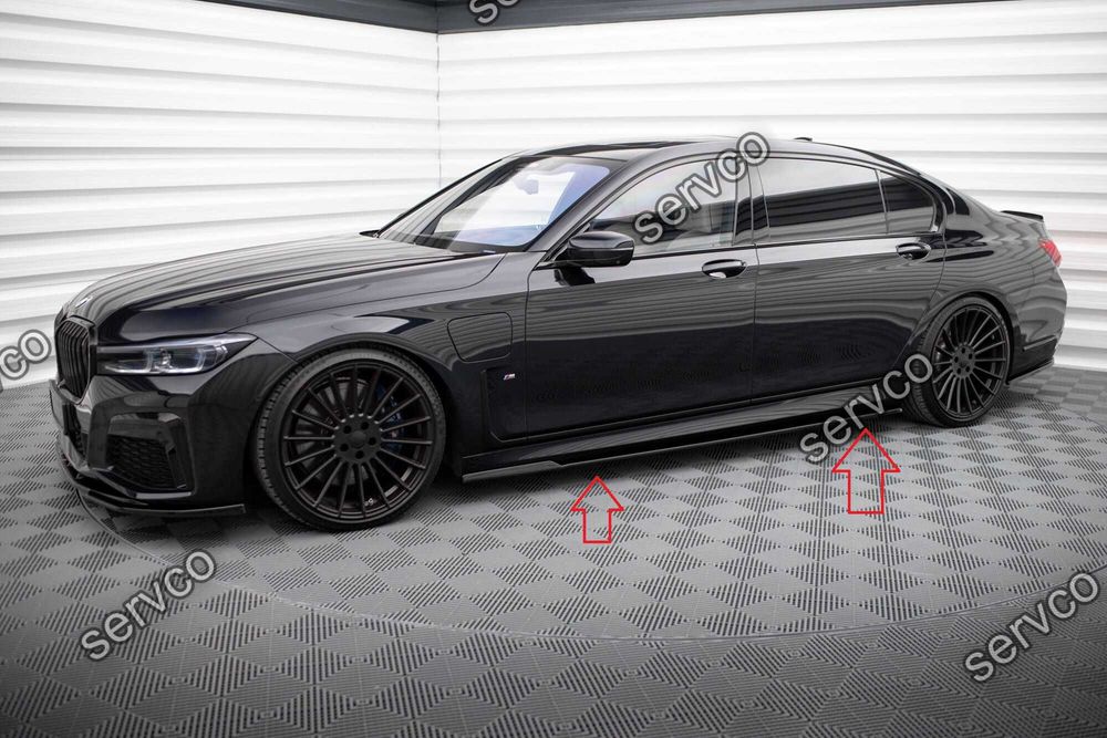 Pachet Set Splitter Exterior Lip Prelungiri Body kit tuning Bmw Seria 7 Long M-Pack G12 2019-2022 v14 - Maxton Design