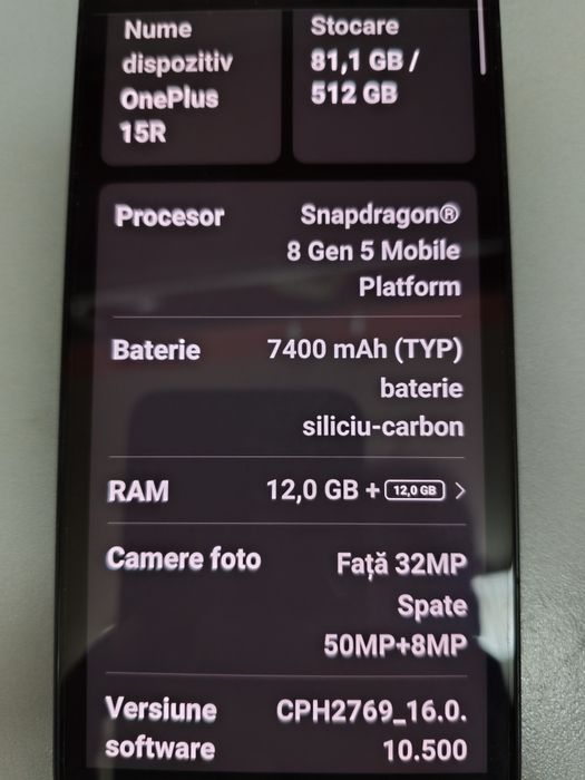 One plus 15 R 512 G garantie