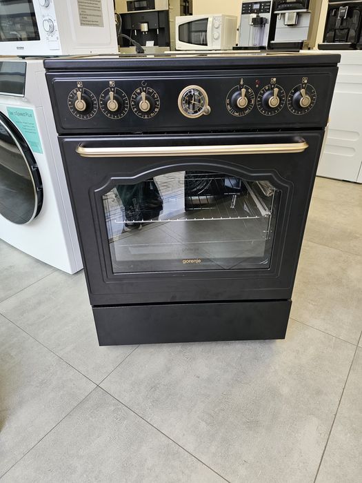 Нова! Ретро печка/фурна Gorenje с керамичен плот свободностояща 60 см.