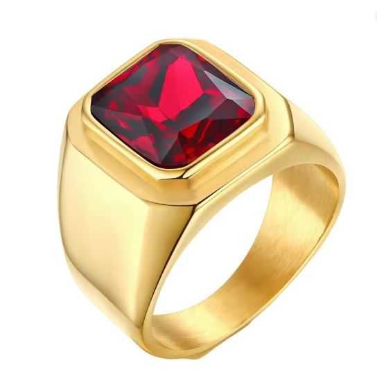 Inel barbatesc - piatra pretioasa - Finisaj premium