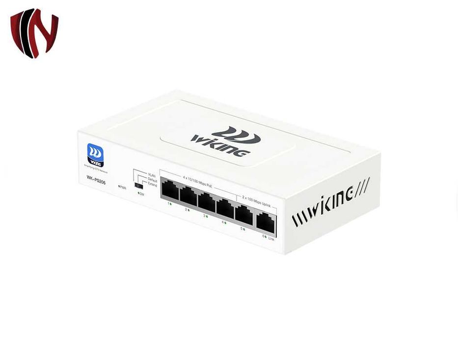 Wi-Tek WK-PS206 PoE Суич 6-портов с PoE бюджет 45W