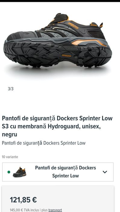 Pantofi de lucru Dockers by Gerli Sprinter Low S3