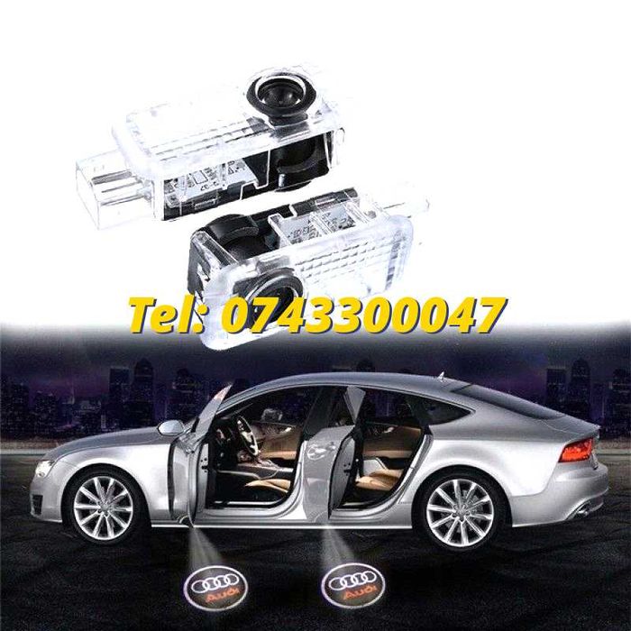 Proiectoare Logo Audi Portiera  Led Laser emblema sigla Holograma