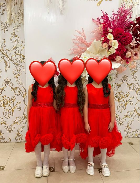 Красное платье.Размер 130.