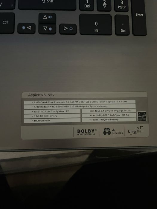 Ноутбук Acer v5.