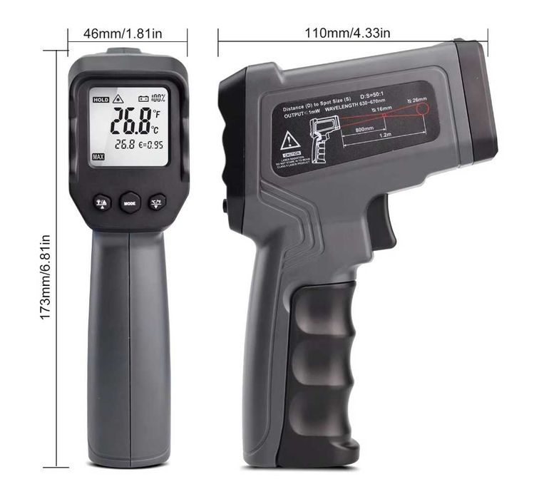 KAEMEASU KM-IT1300 Пирометр -50 -1300 лазерный инфракрасный термометр