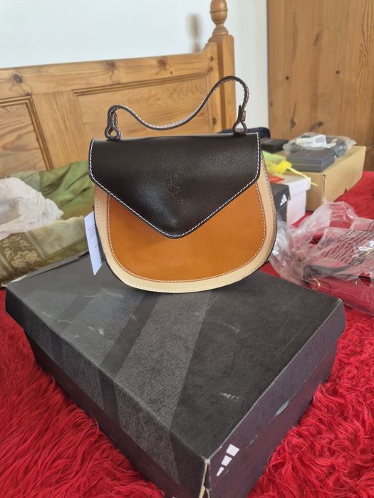 Дамска чанта  естествена кожа Италия MiaTomazzi