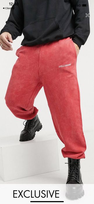 Pantaloni jogger Collusion Asos 100% bumbac marimea L