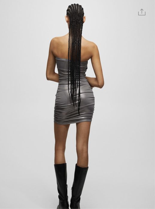rochie mulata argintie pull&bear