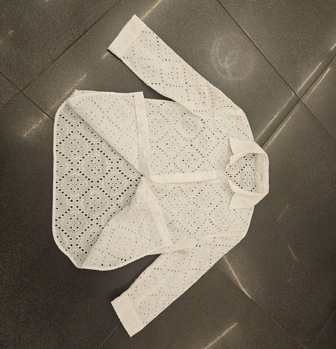 ZARA риза памучна дантела XS-34