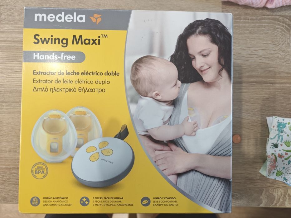 Двойна електрическа помпа за кърма Medela Swing Maxi  + аксесоари