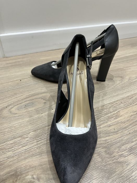 Туфли нат замша + нат кожа 38 разм