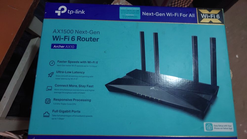 Router Wireless Wi-Fi 6 TP-Link Archer AX1500 Dual-Band, Gigabit, AX1500, 1.5 Gbps, OFDMA
