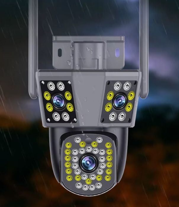 Тройна камера за наблюдение, работи с Wi-Fi