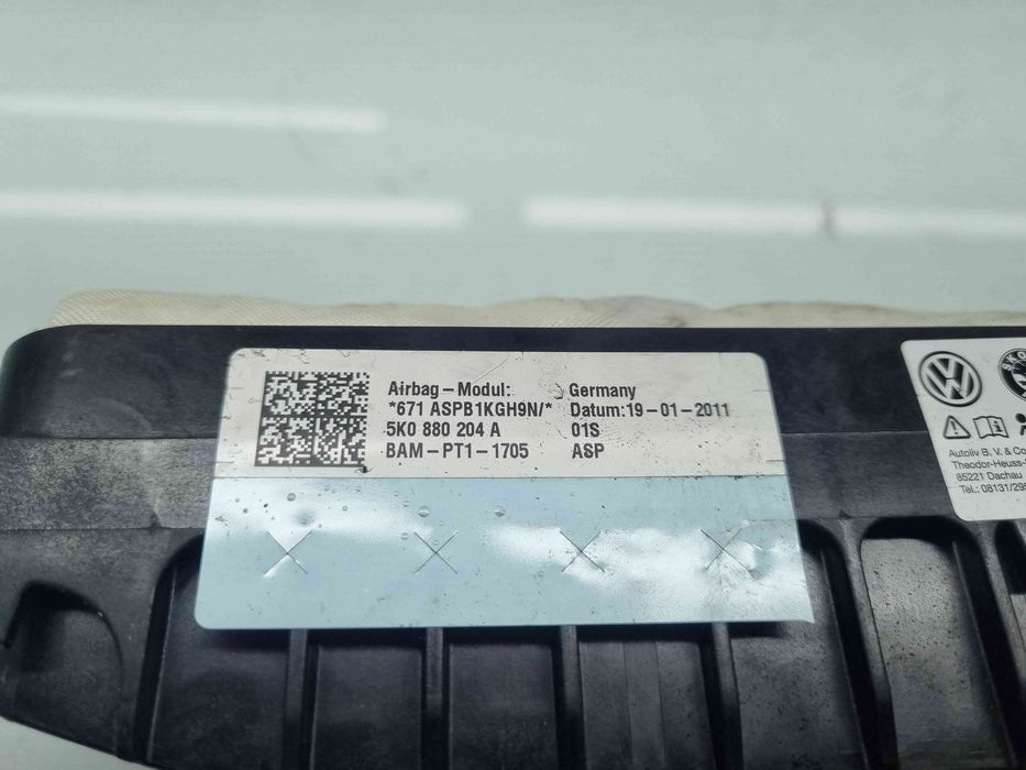 Airbag pasager Volkswagen Golf 6 (5K1) [Fabr 2009-2013] 5K0880204A