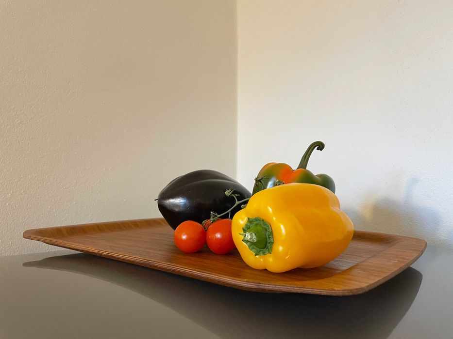 Langva Denmark tava platou de servit design scandinav 1960 lemn de tec