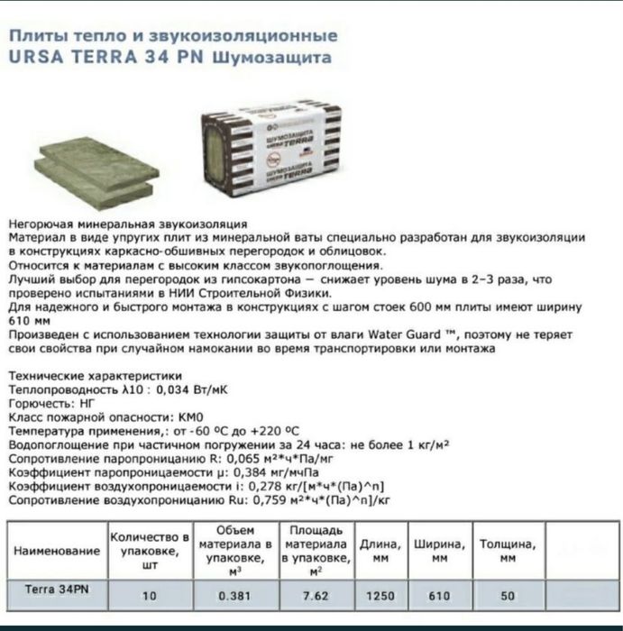 URSA mineral vatalar, bazalt plitallar