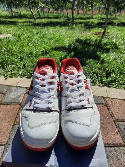New Balance 550 white red