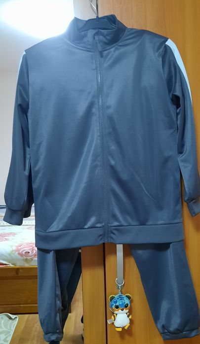 Set trening baieti gri petrol.