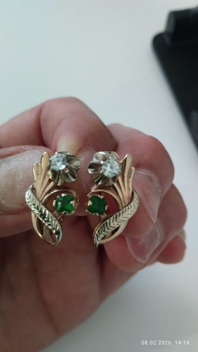 Серги золотые 585 проба