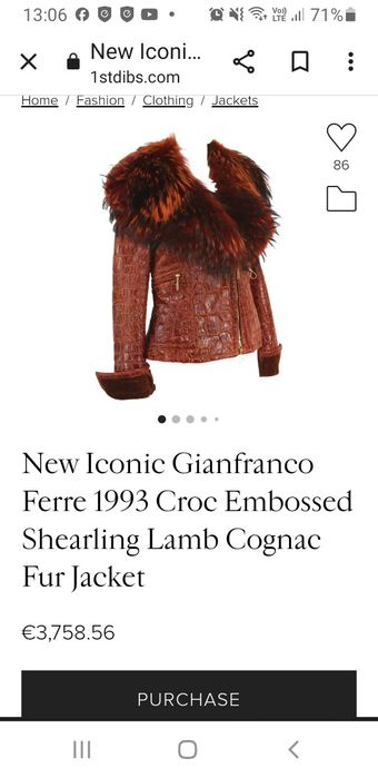 Haina piele si blana Gianfranco Ferre L