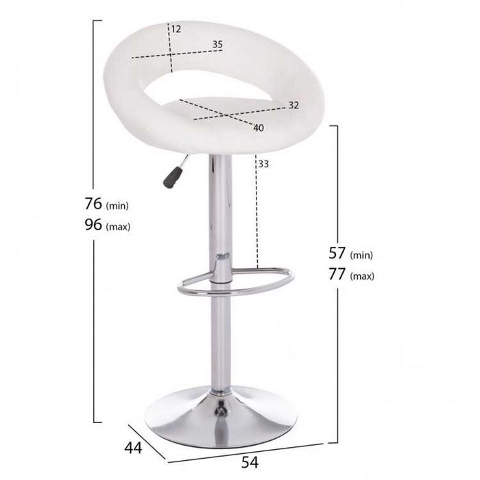 Въртящ бар стол Рея еко кожа