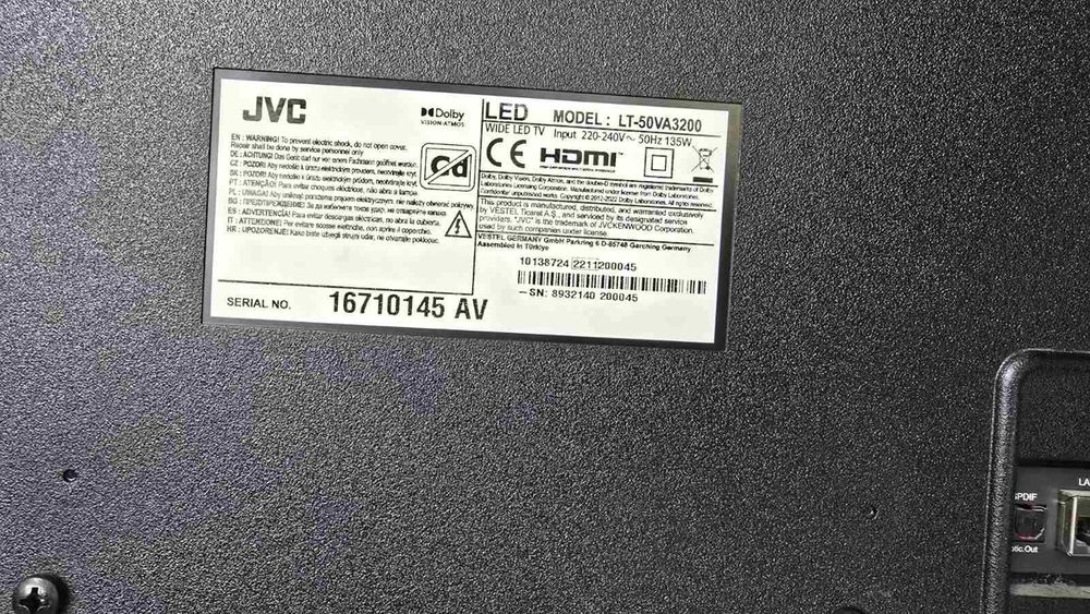 Смарт телевизор JVC / 50 инча, 126.0 см / LT-50VA3200, Android TV