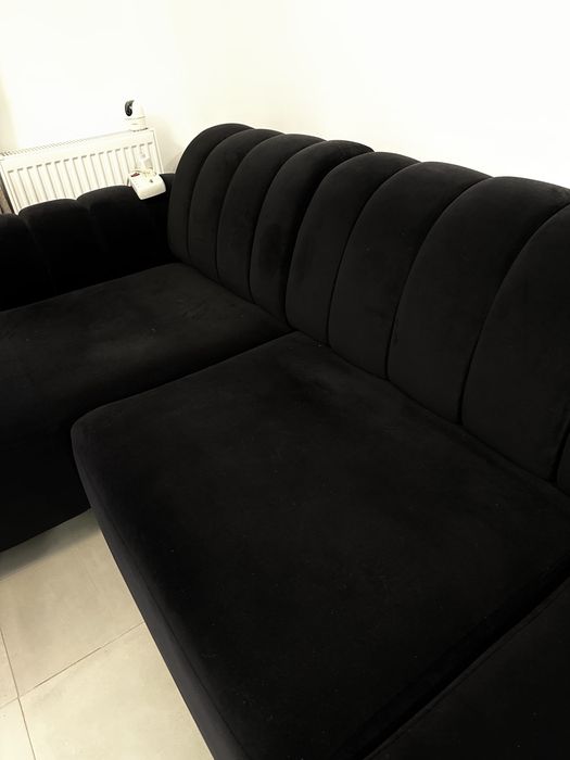 Colțar din catifea - cu deschidere electrica