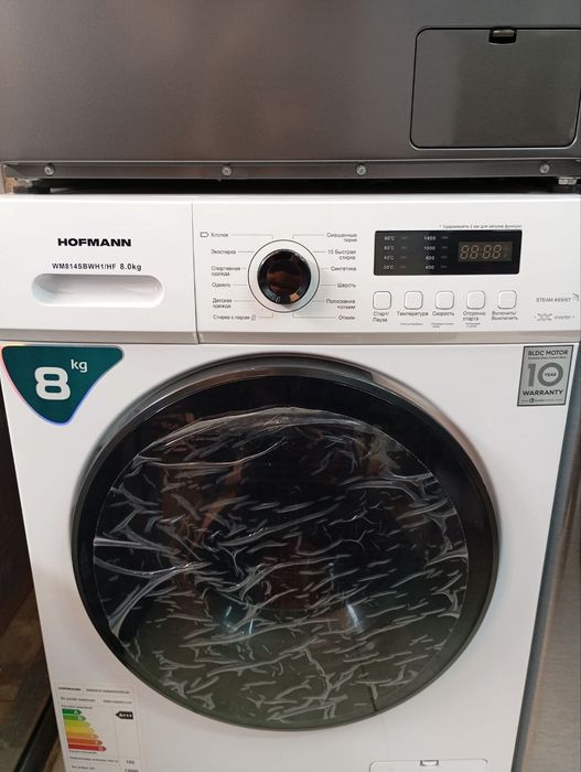Стиральная машина Hofmann 8кг Inverter, Steam WM814SBWH1 - почти новая