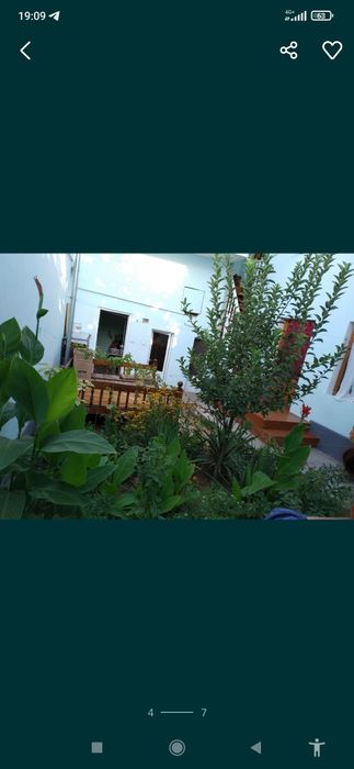 Участка сотилади 1 сотик, 2 этаж, 4 та хона,