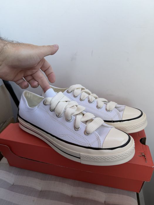 Converse Chuck tenesi unisex albi cu sireturi oversized marimea 41.5 noi originali