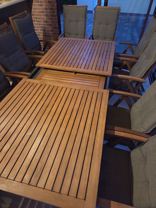 Set masa lemn natural + 12  scaune Jutlandia
