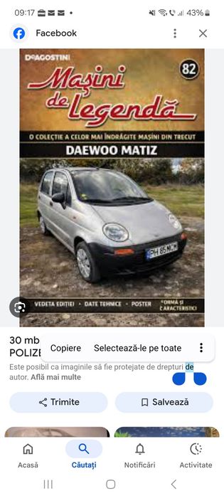 Caut macheta masina , Daewoo matiz
