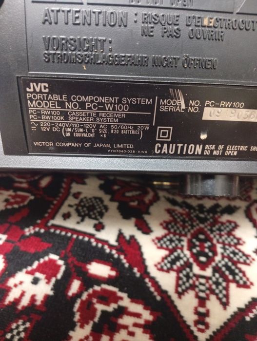 Radio dublu caset JVC   PC w 100 original